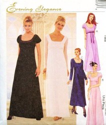 9107 MCCALLS HI WAIST U NECK LONG DRESS LENGTHS PATTERN 10-14